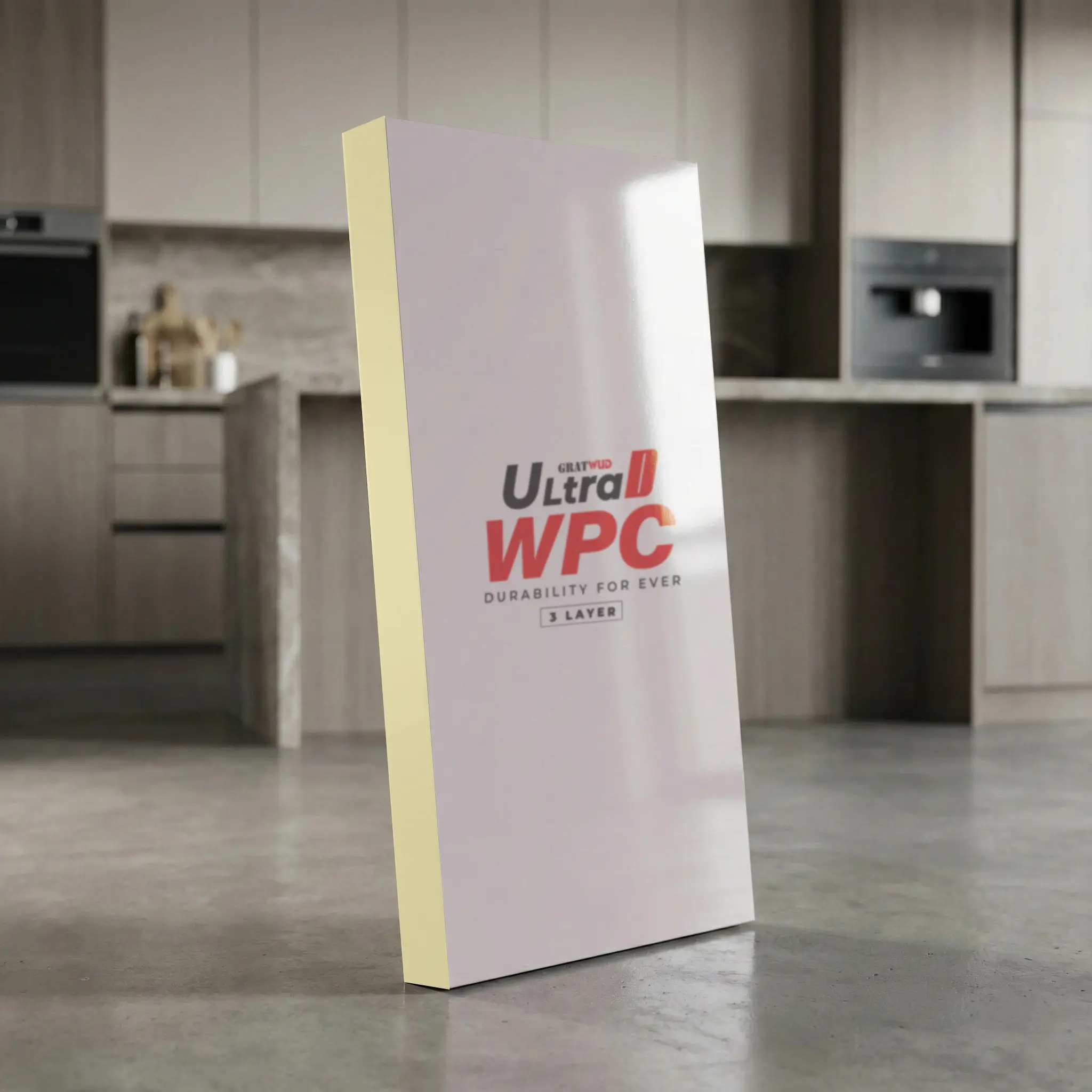 Gratwud UltraD WPC 3 Layer high gloss Light Purple board for modern interior décor in Kerala