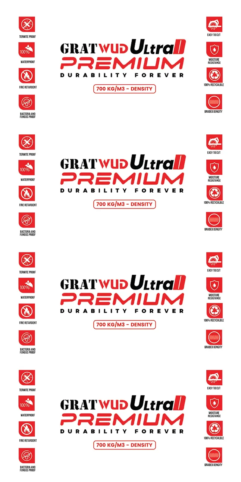 Gratwud UltraD Premium PVC foam board for modern interior and commercial projects in Kerala